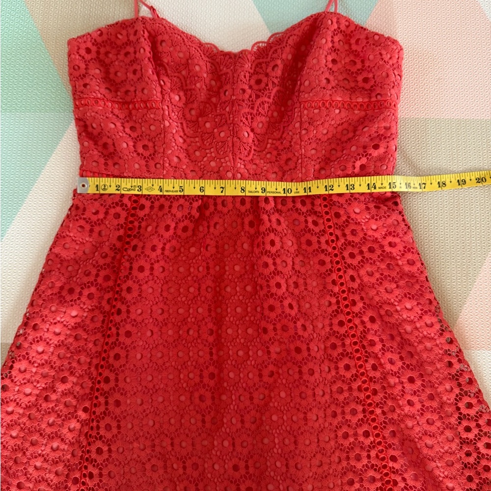 J. Crew Coral Eyelet Midi Dress with Spaghetti Straps - Picture 8 of 10